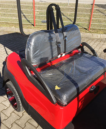 WSM GolfCart EX1300 2-Sitzer rot Sitzbank
