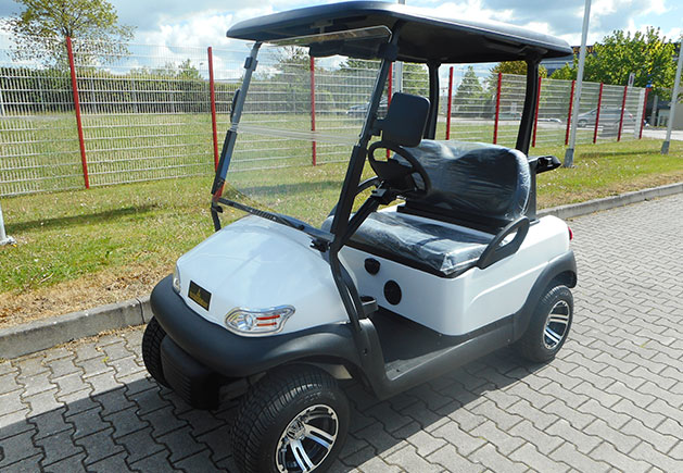 WSM GolfCart EX1300 2-Sitzer weiß mit GolfBagHalter