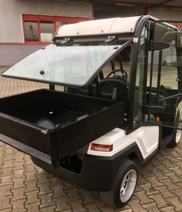 GolfCart WSM MX1300 mit Kabine und Transportbox weiß