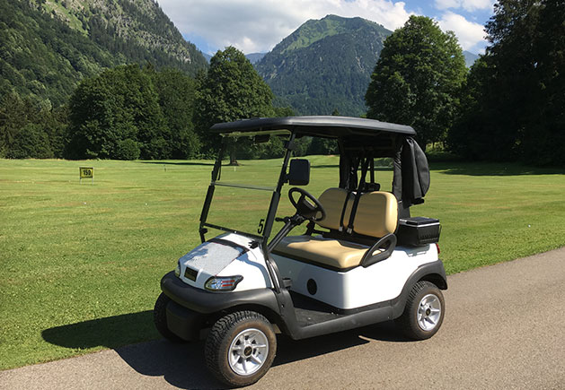 WSM EX1300 GolfCart 2-Sitzer mit GolfBag weiß