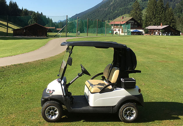 WSM EX1300 GolfCart 2-Sitzer mit GolfBag weiß