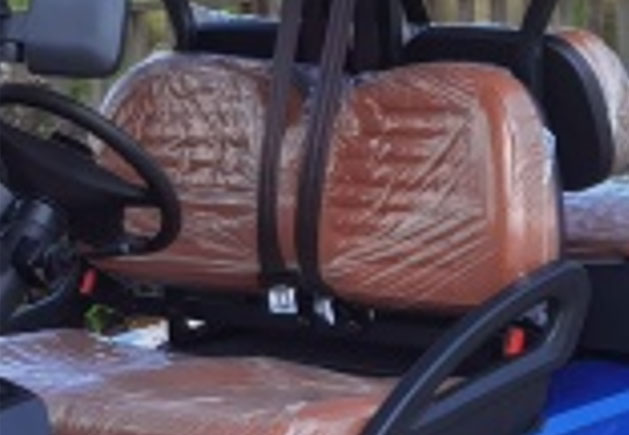 braune Sitzbank für WSM GolfCart