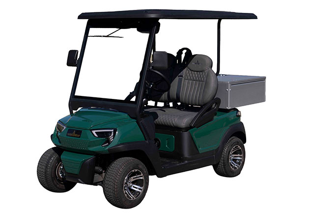 MK1300+Box | 2-Sitzer WSM GolfCart mit Transportbox in grün MK1300+Box | 2-Sitzer WSM GolfCart mit Transportbox in grün